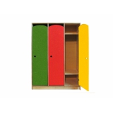 Шкаф детский 3-х секционный для одежды Радость (цветной фасад)